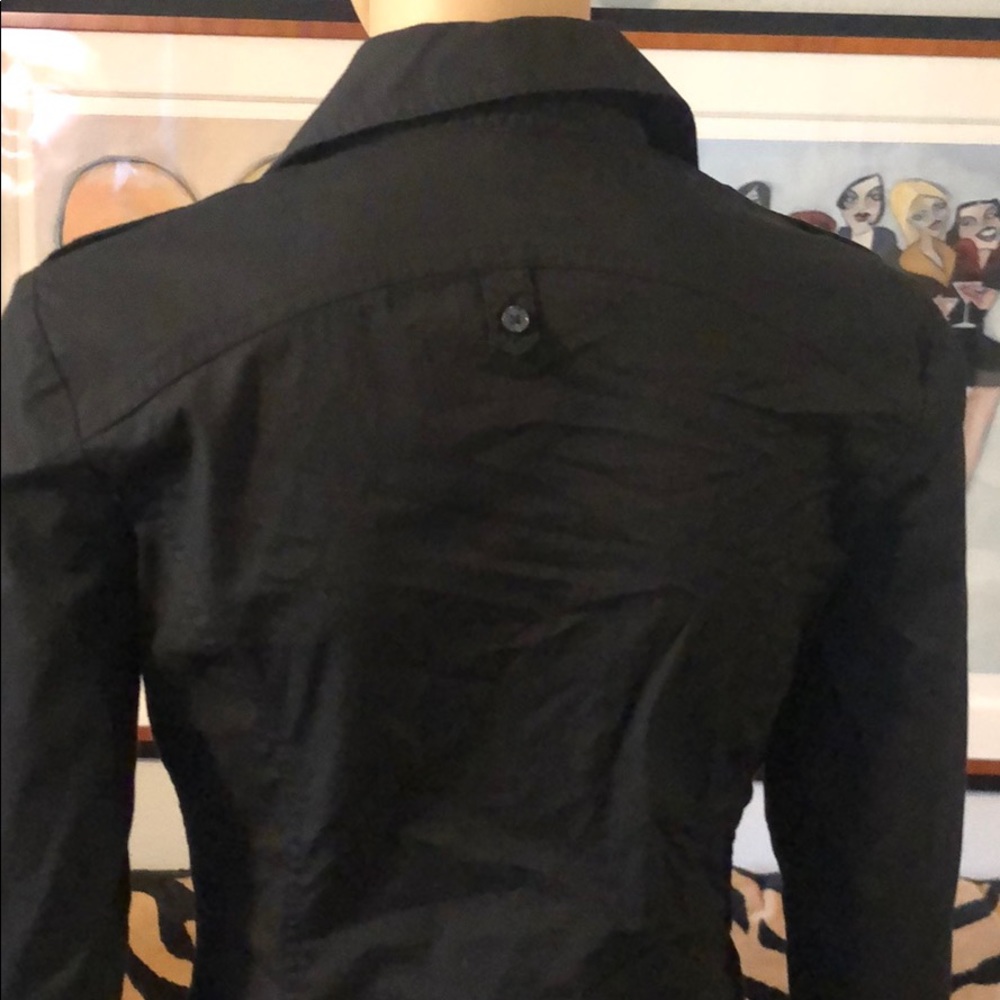 Express Black Button Down Blouse. Xs - image 6